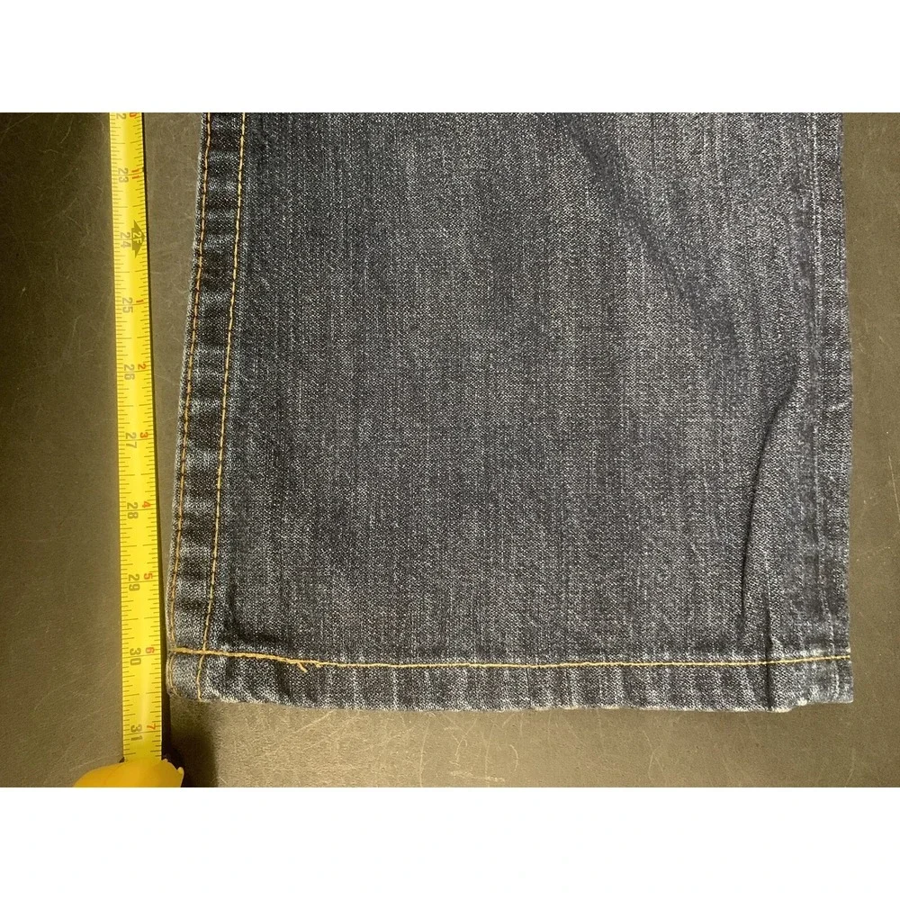 True Religion Ricky Relax Straight Flap Jean Mens 40x31 Dark Wash 100% Cotton